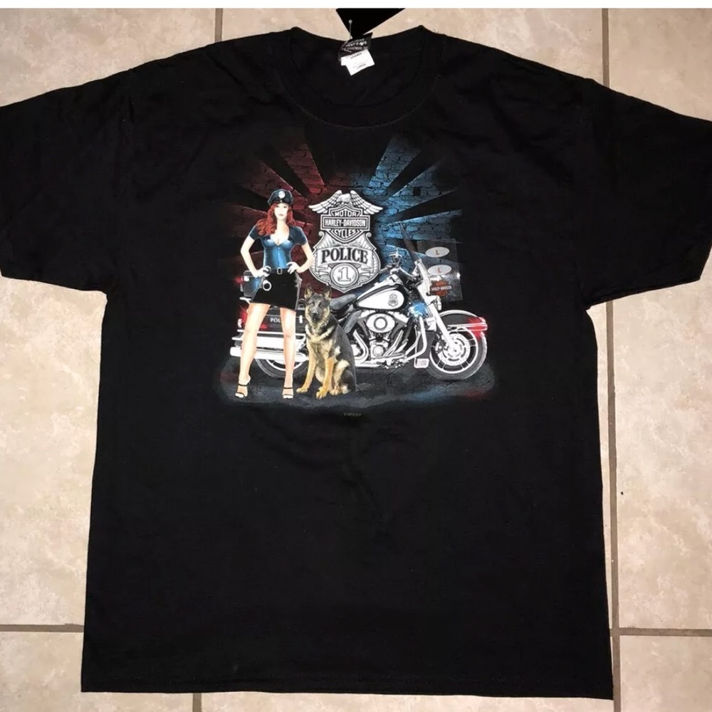 Harley Davidson Police K9 Men’s Shirt L